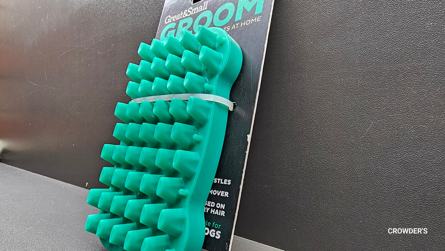 BONE SHAPE RUBBER PET GROOMING BRUSH