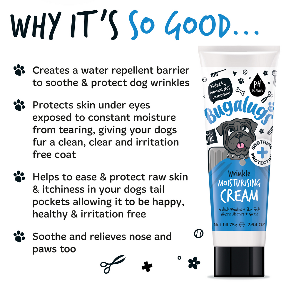 Bugalugs Wrinkle Moisturising Cream for Dogs & Cats 74g