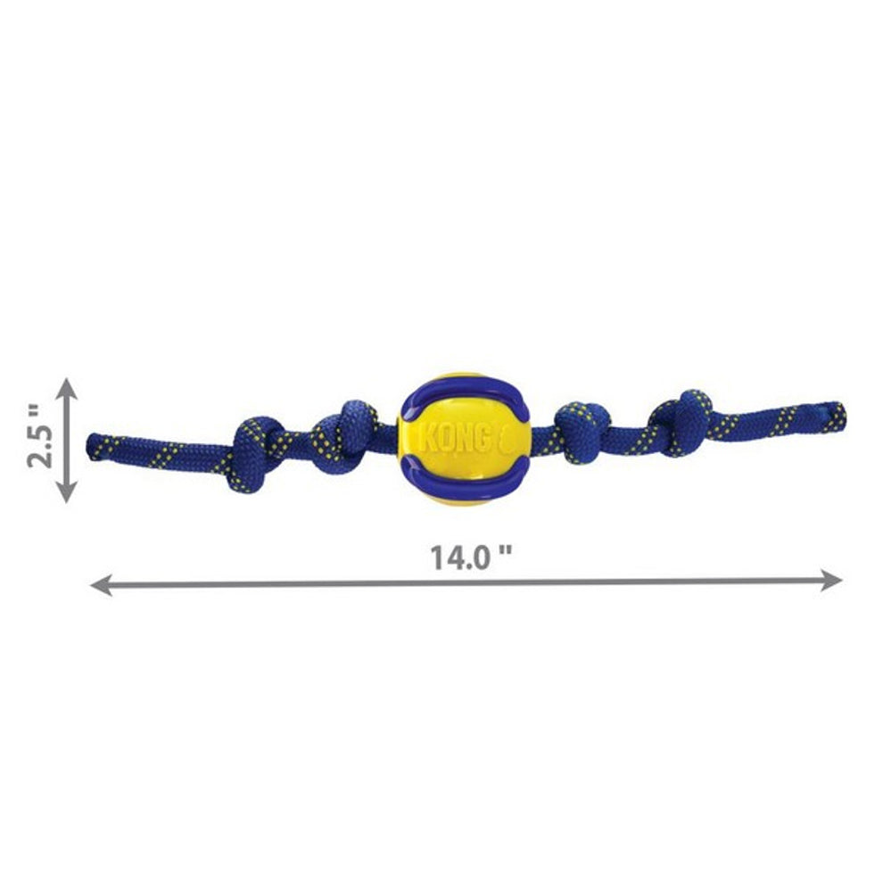 KONG
KONG Jaxx Brights Ball with Rope Assorted Medium