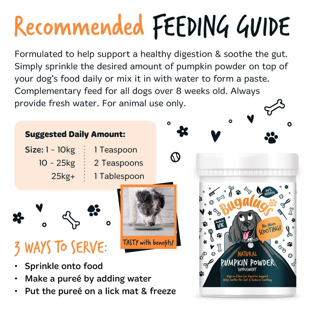 Bugalugs Pumpkin Powder Supplement for Dogs (200g)