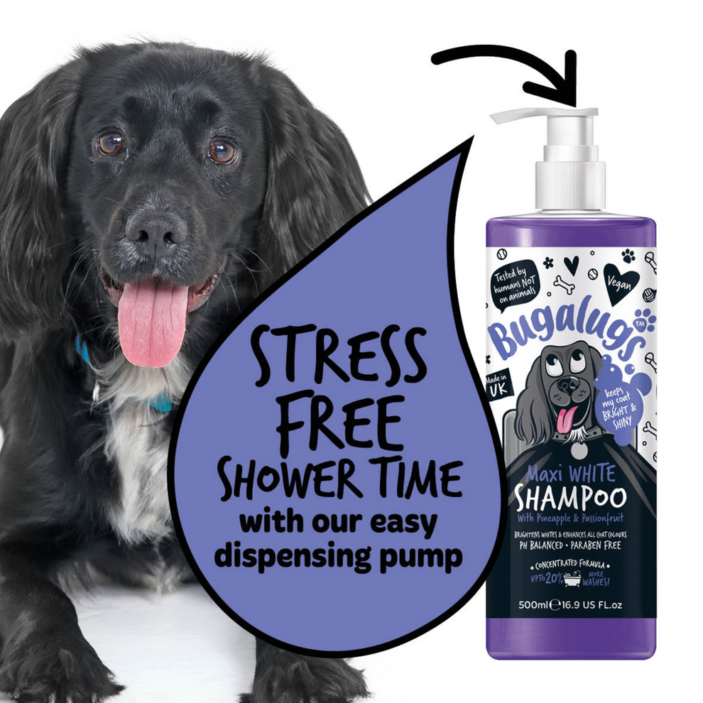 Bugalugs Maxi White Whitening Dog Shampoo with Pineapple & Passionfruit 250ml
