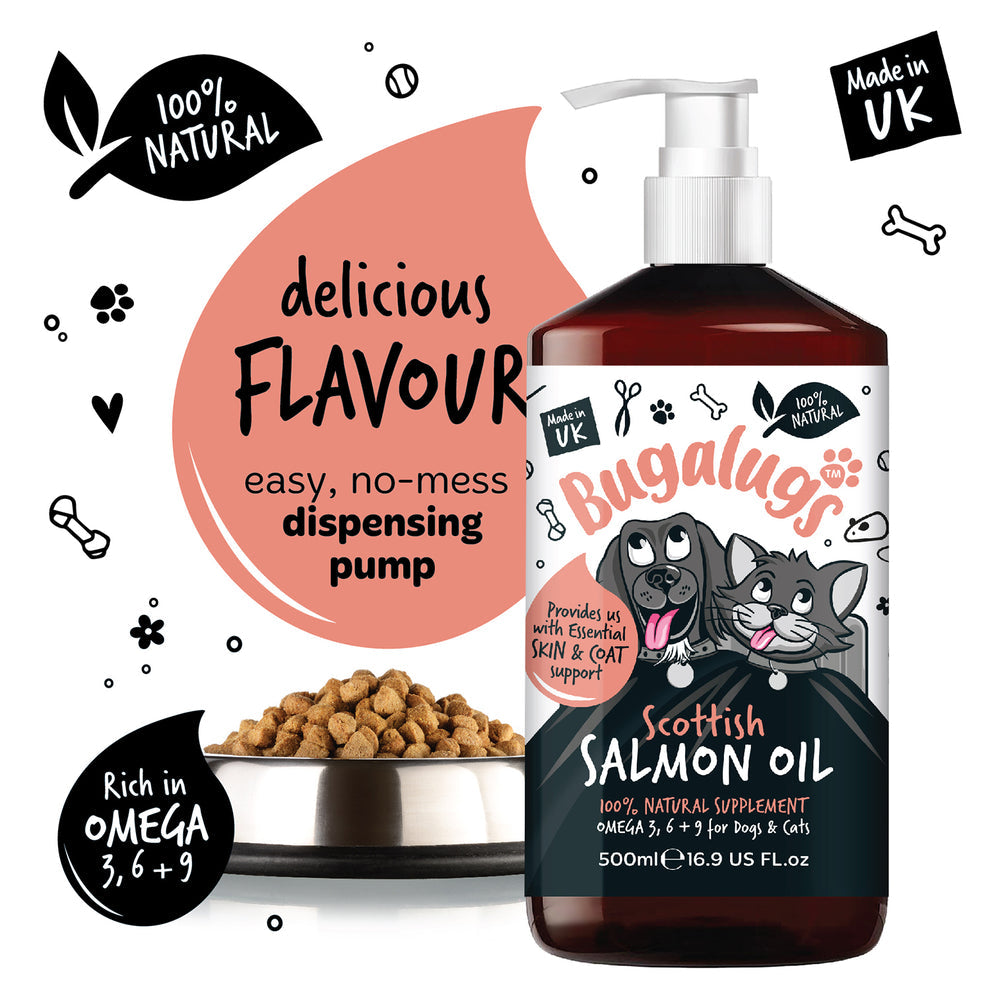 Bugalugs Scottish Salmon Oil for Dogs & Cats 500ml