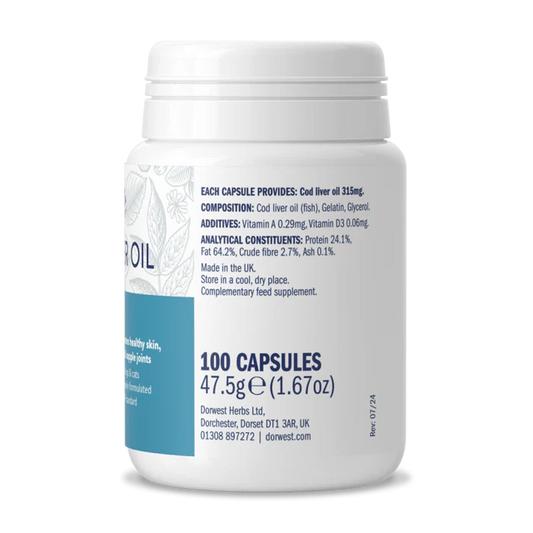 DORWEST Cod Liver Oil Capsules For Dogs And Cats