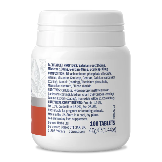 Scullcap & Valerian Tablets For Dogs And Cats