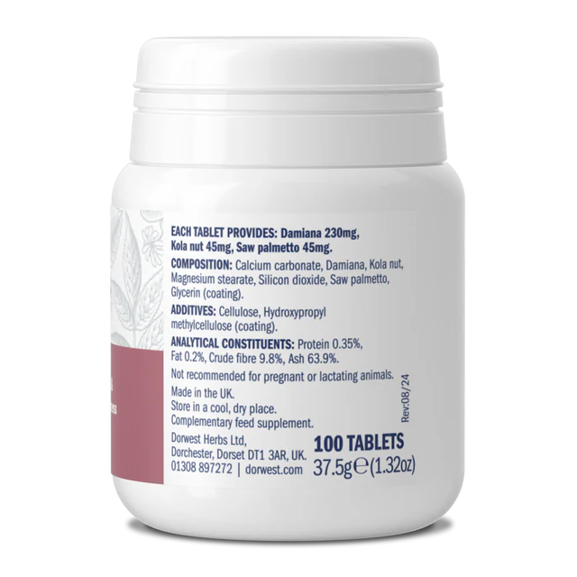 Damiana & Kola Tablets For Dogs And Cats