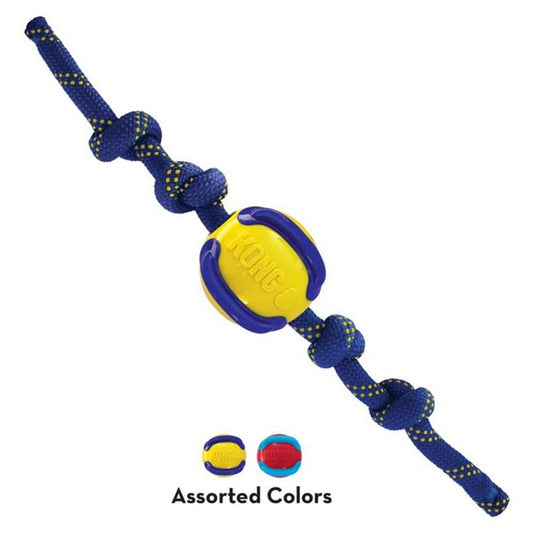 KONG

KONG Jaxx Brights Ball with Rope Assorted Medium