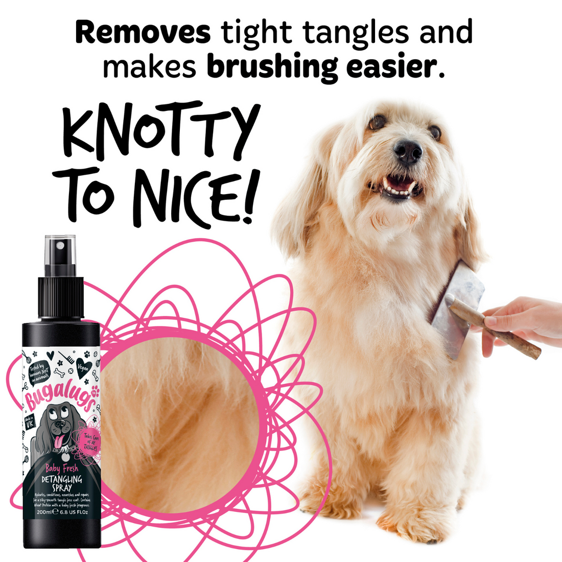 Bugalugs Baby Fresh Detangling Spray for Dogs 200ml
