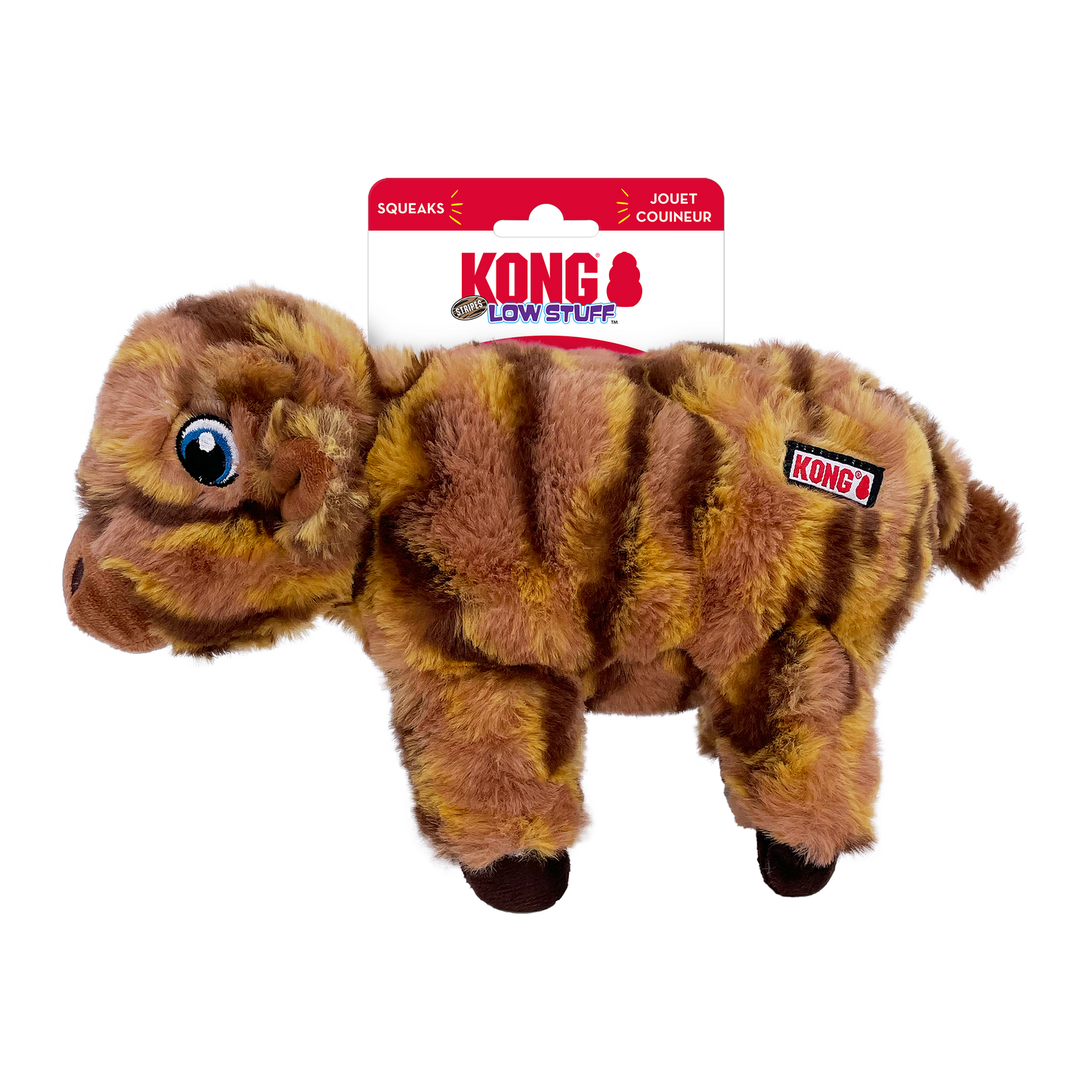 KONG Low Stuff Stripes Cow Medium