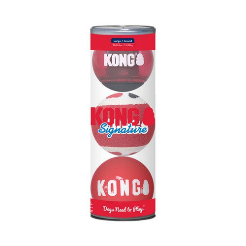 KONG Signature Balls 3pk Assorted Large
