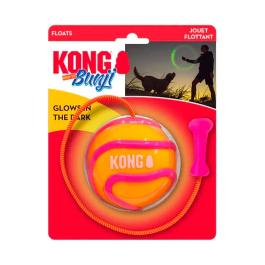 KONG Bunji High-vis Ball  Large orange/pink