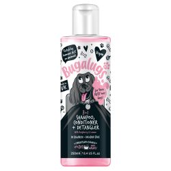 Bugalugs 3-in-1 Raspberry & Lemon Dog Shampoo, Conditioner & Detangler 250ml