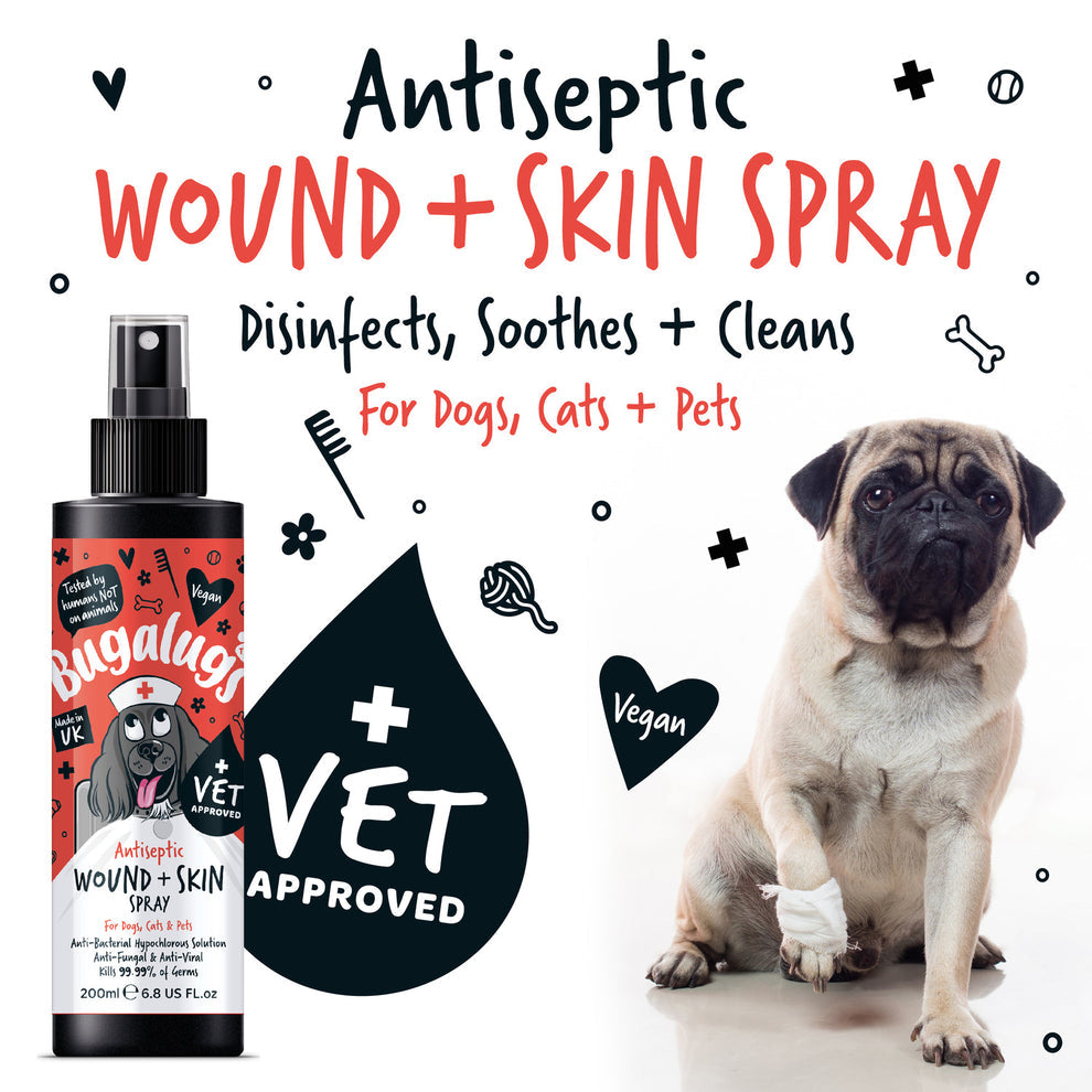 Bugalugs Antiseptic Wound & Skin Spray for Dogs, Cats & Pets 200ml