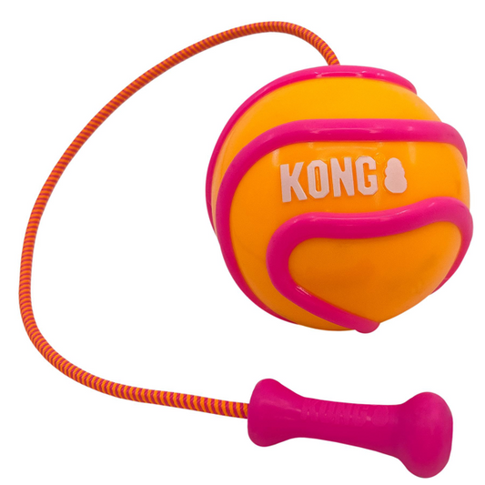 KONG Bunji High-vis Ball  Large orange/pink