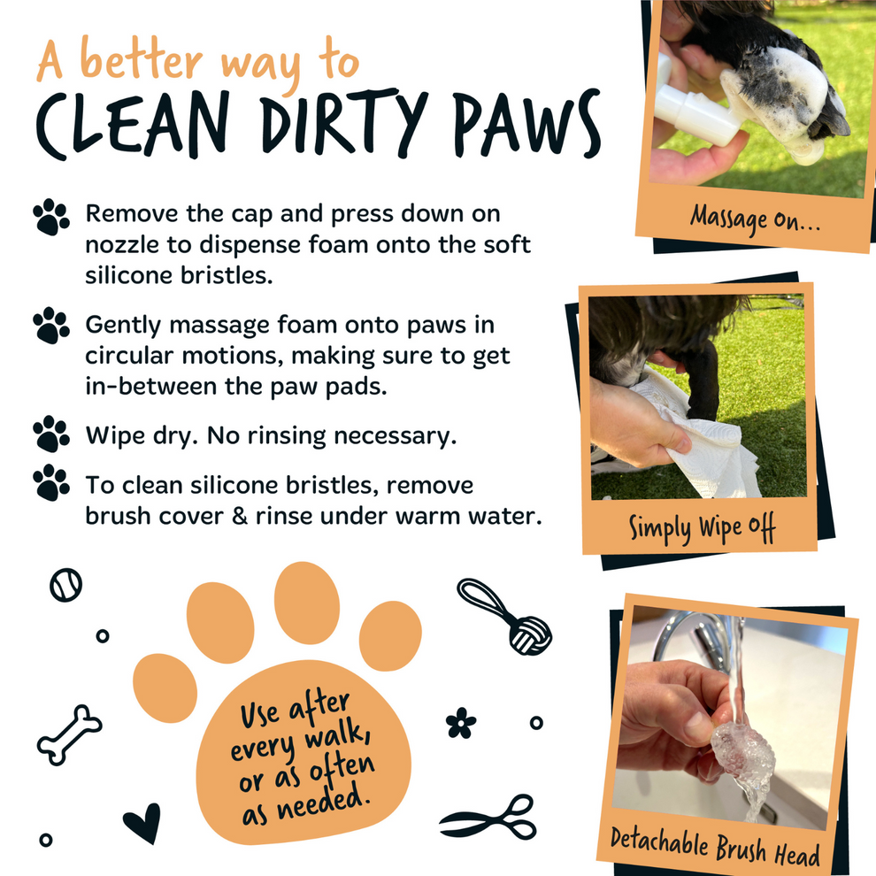 Bugalugs Oatmeal No-Rinse Paw Cleaner for Dogs & Cats 200ml