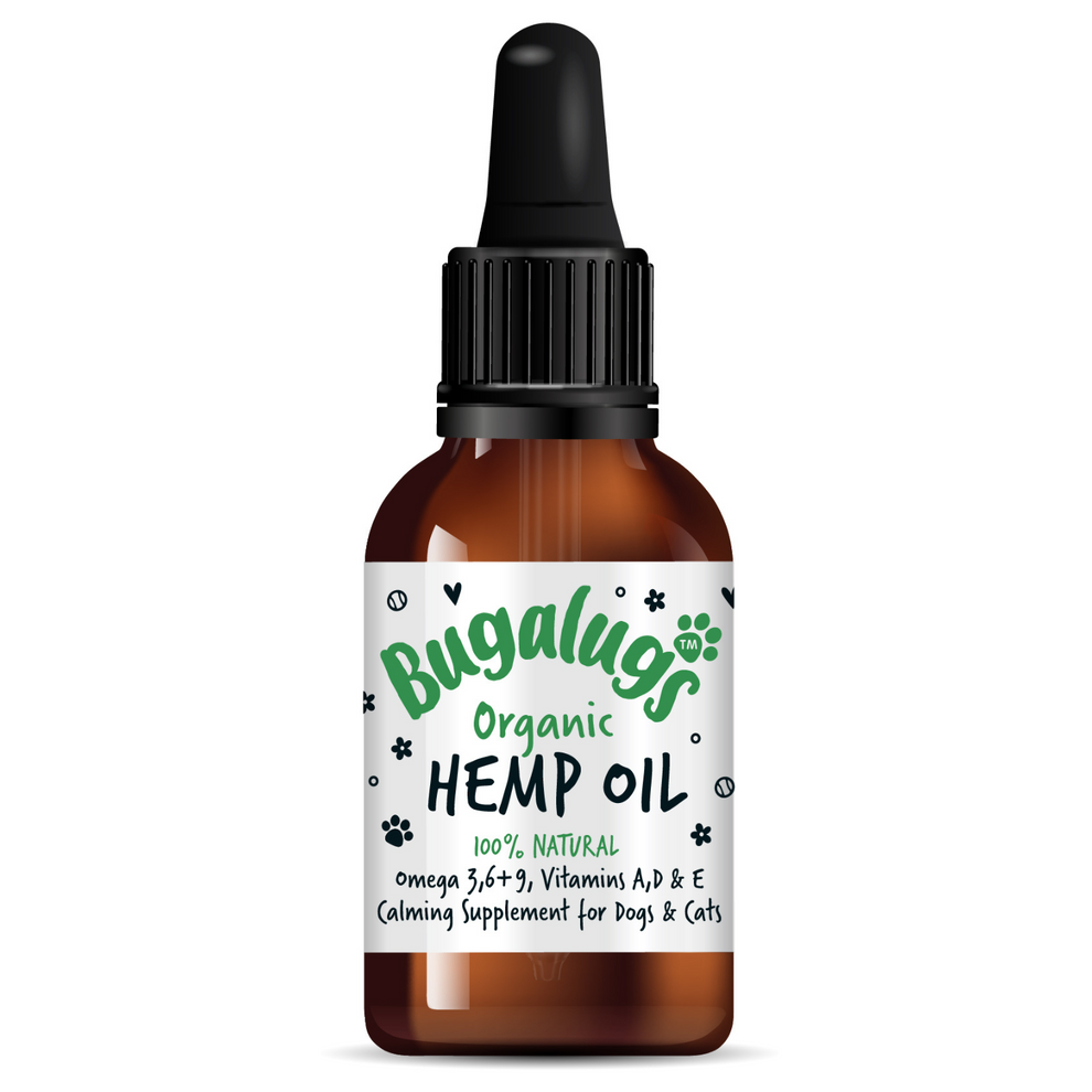 Burgalugs Organic Hemp Oil 100% Natural Calming Supplement for Dogs & Cats 50ml