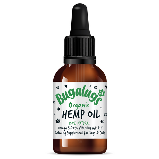 Burgalugs Organic Hemp Oil 100% Natural Calming Supplement for Dogs & Cats 50ml