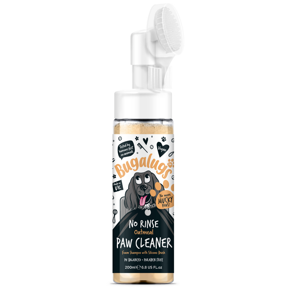 Bugalugs Oatmeal No-Rinse Paw Cleaner for Dogs & Cats 200ml