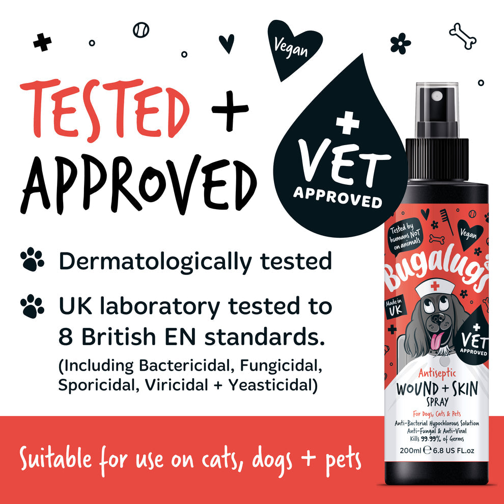 Bugalugs Antiseptic Wound & Skin Spray for Dogs, Cats & Pets 200ml