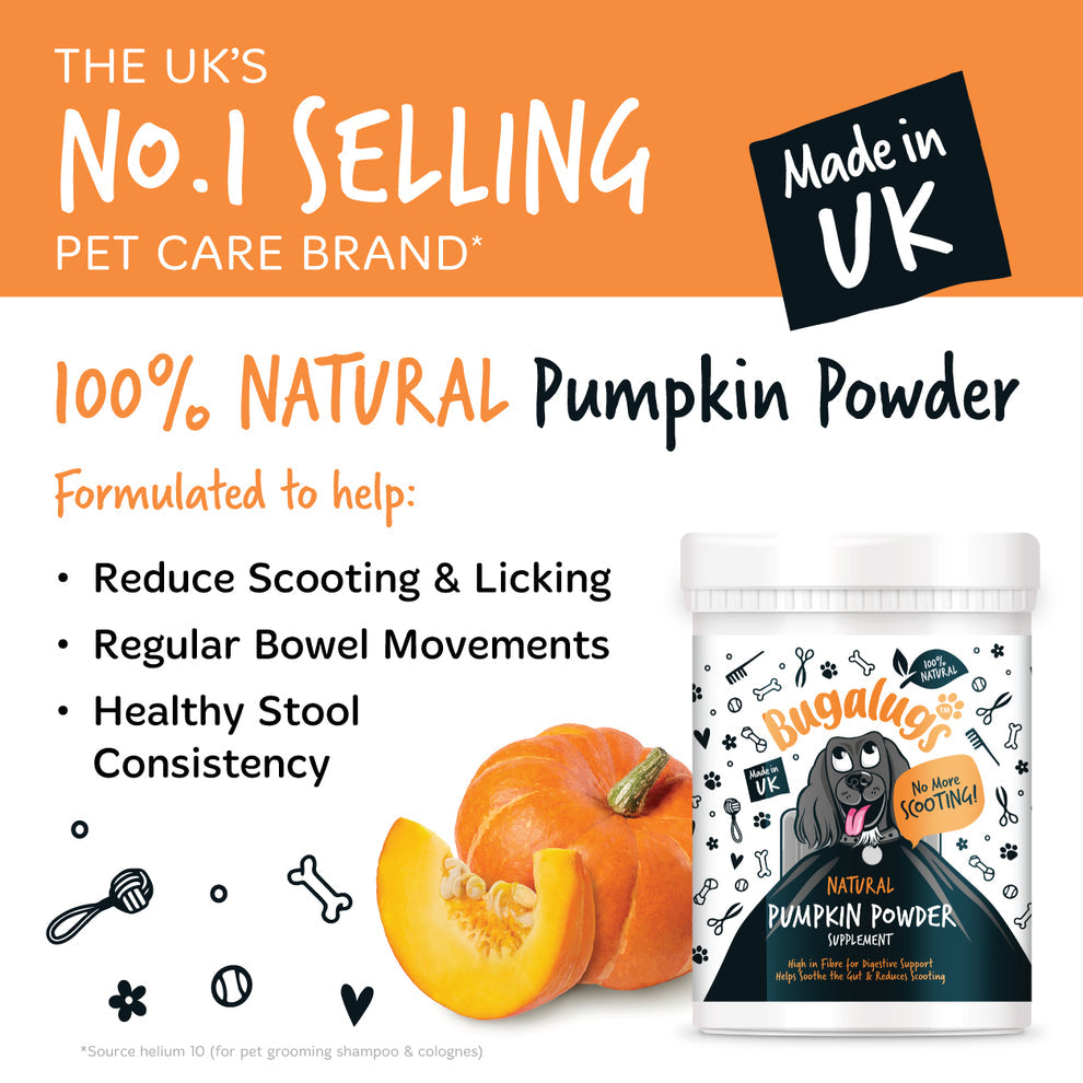 Bugalugs Pumpkin Powder Supplement for Dogs (200g)