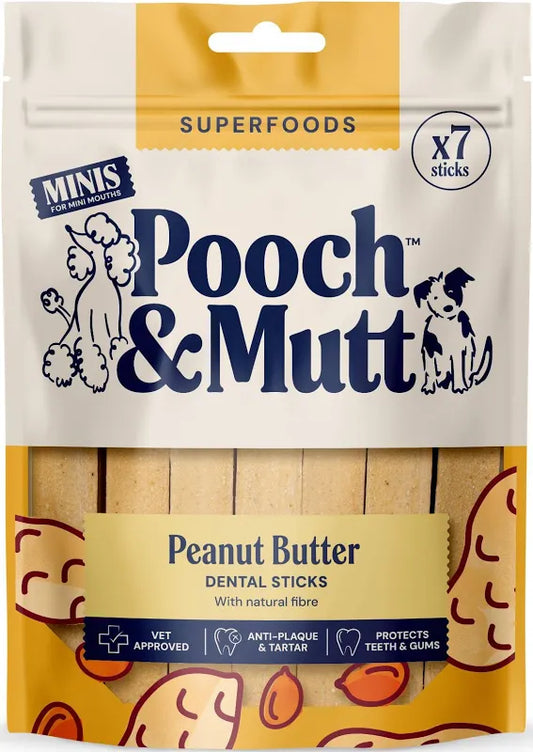 Pooch & Mutt Peanut Butter Dental Sticks For Dogs