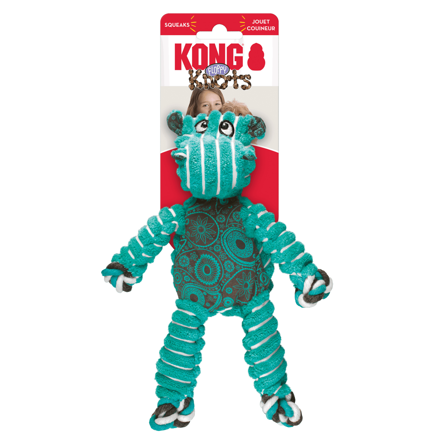 KONG Floppy Knots Hippo Med/Large