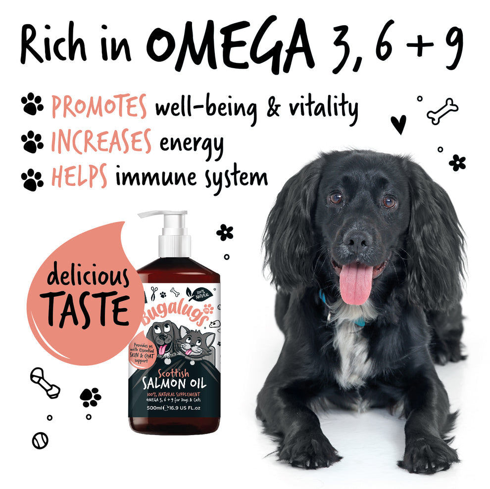Bugalugs Scottish Salmon Oil for Dogs & Cats 500ml