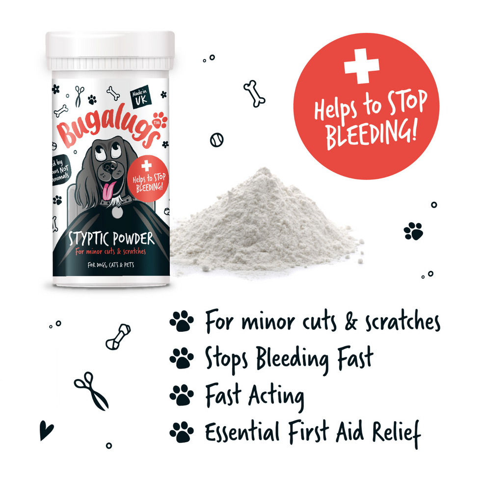 Bugalugs Styptic Powder for Minor Pet Cuts & Scratches 50g