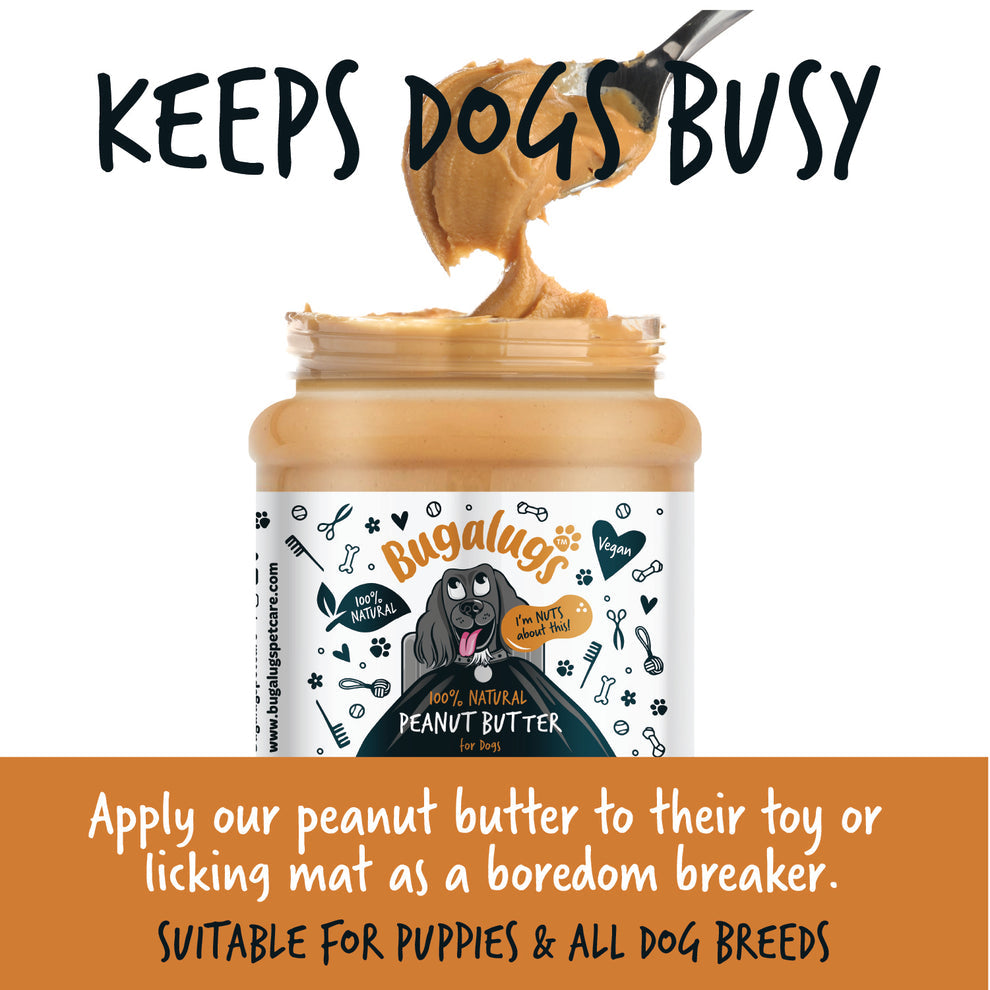 Bugalugs 100% Natural Peanut Butter for Dogs 340g