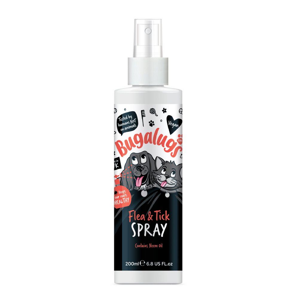 Bugalugs Flea & Tick Spray with Neem Oil for Dogs & Cats 200ml