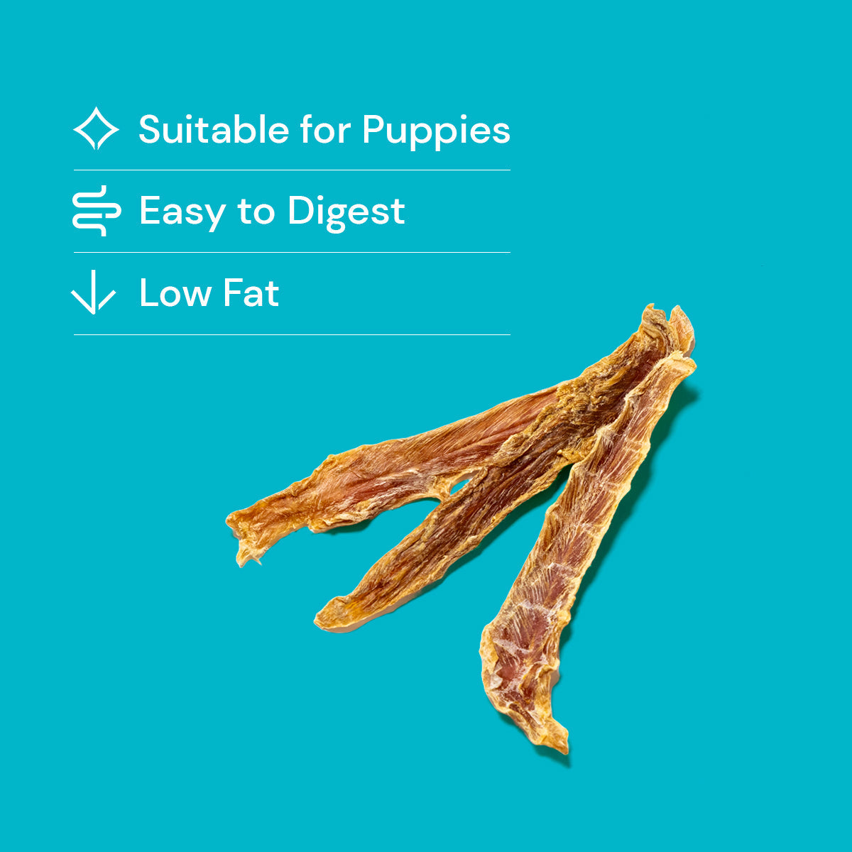 Duck jerky pre packed 120g