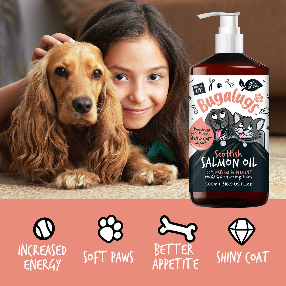 Bugalugs Scottish Salmon Oil for Dogs & Cats 500ml
