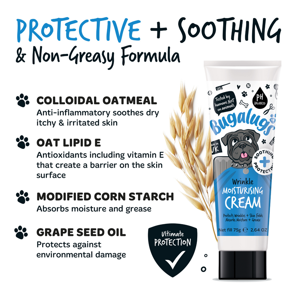 Bugalugs Wrinkle Moisturising Cream for Dogs & Cats 74g