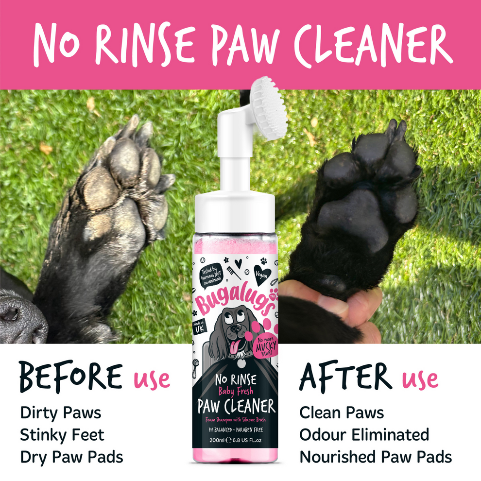 Bugalugs Baby Fresh No-Rinse Paw Cleaner for Dogs & Cats 200ml
