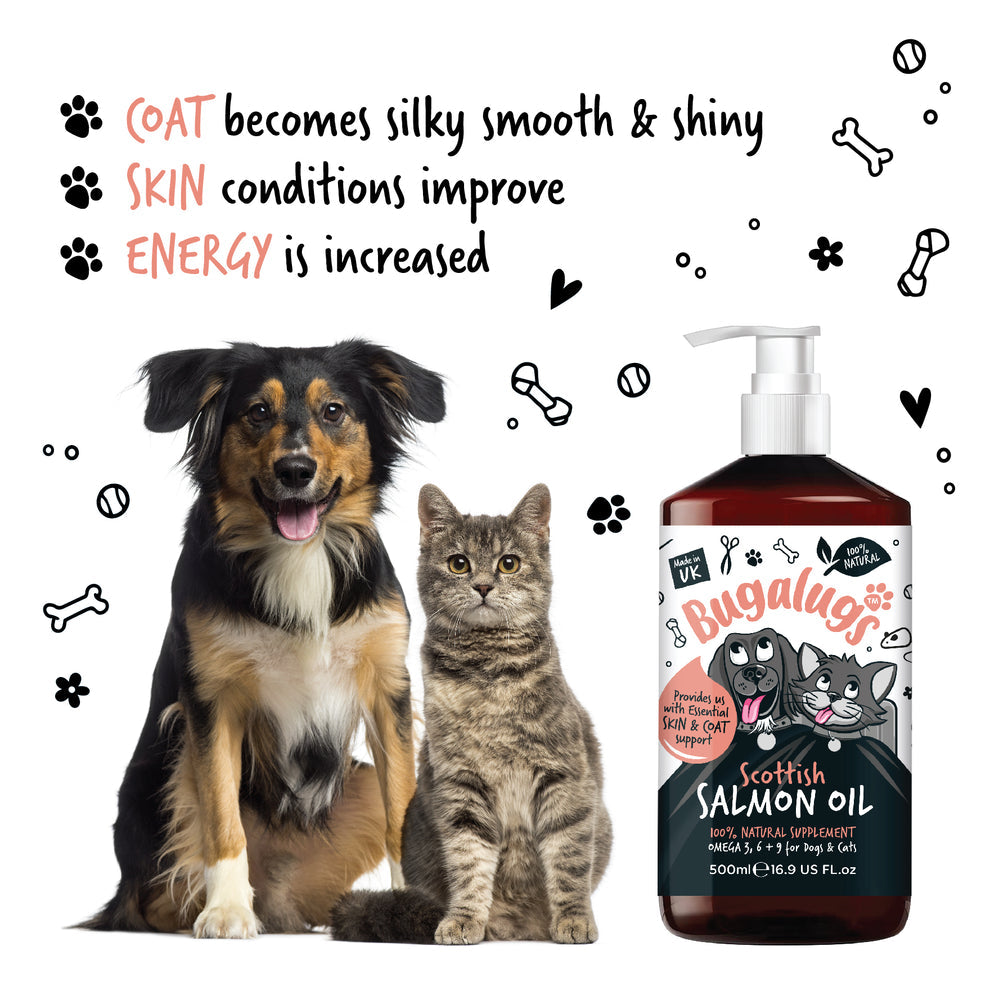 Bugalugs Scottish Salmon Oil for Dogs & Cats 500ml