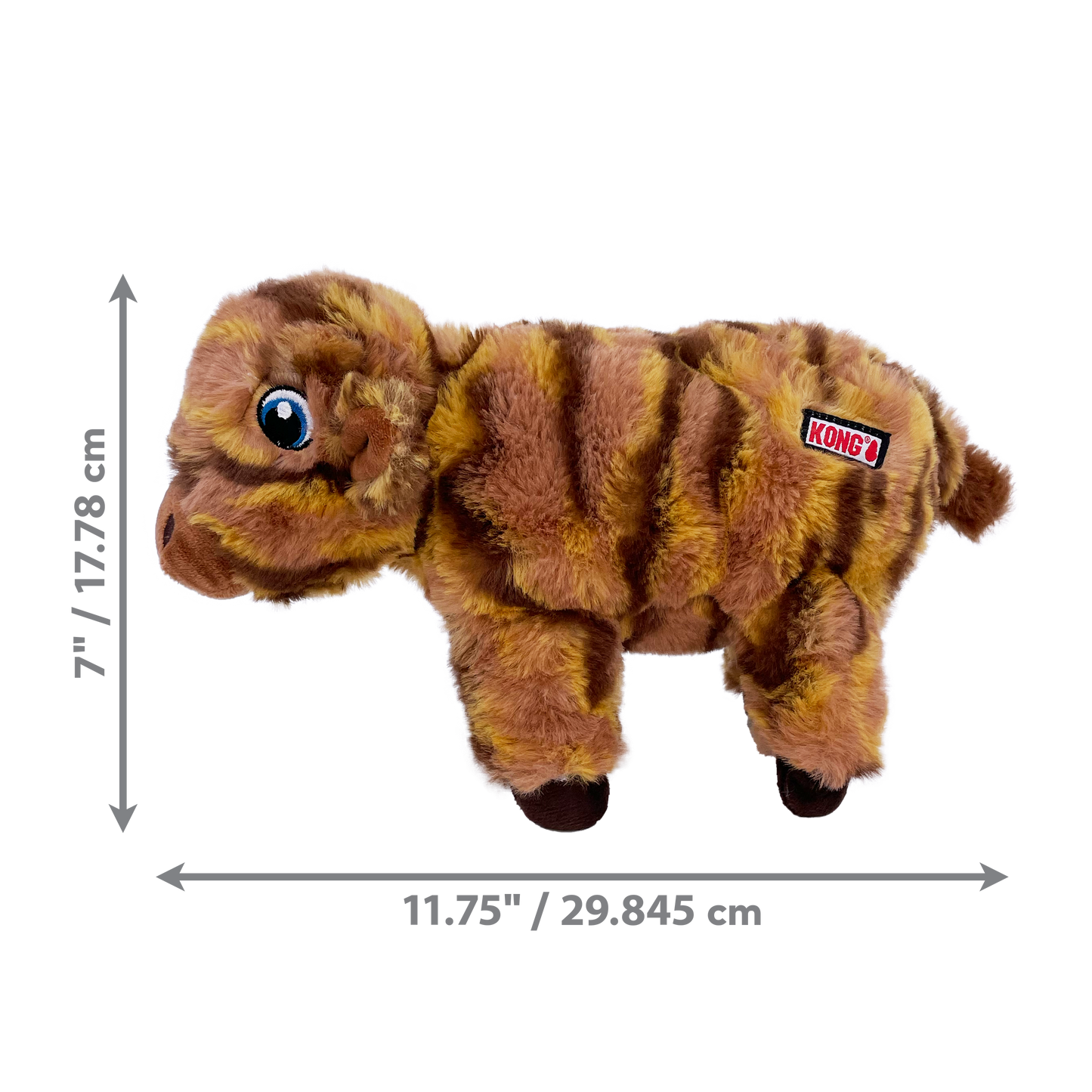 KONG Low Stuff Stripes Cow Medium